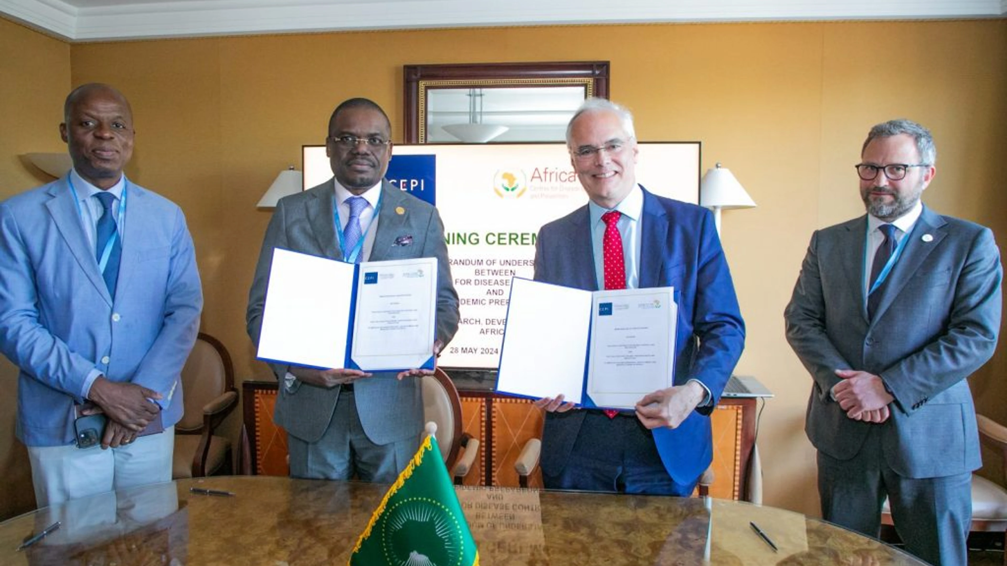 CEPI and Africa CDC signing MoU